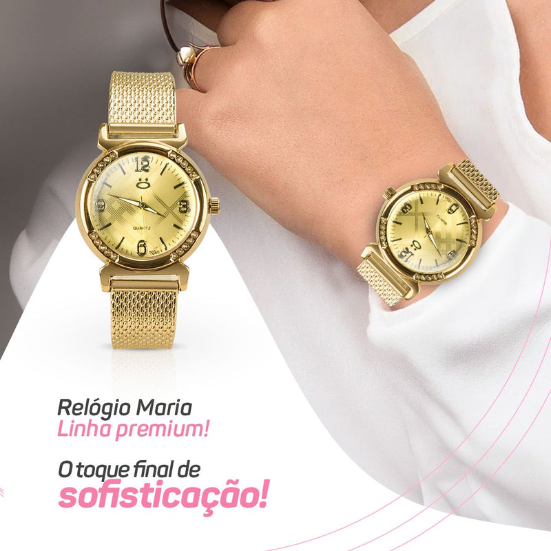 Relógio feminino dourado