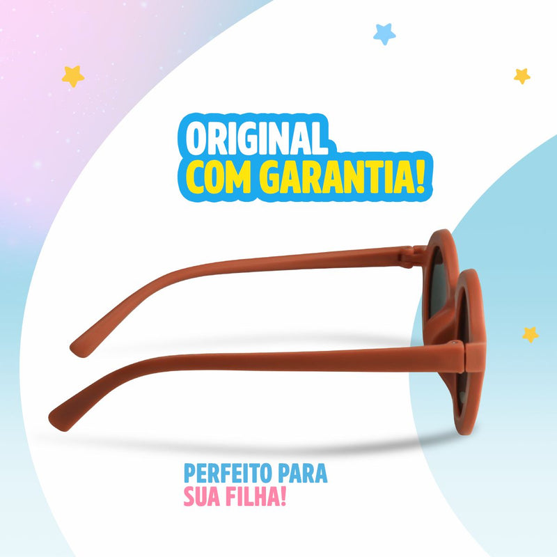 Óculos Sol Infantil Lua Menina Retro Proteção UV