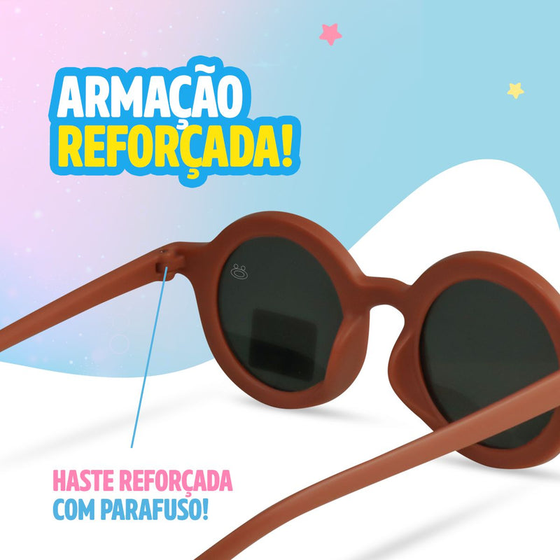 Óculos Sol Infantil Lua Menina Retro Proteção UV